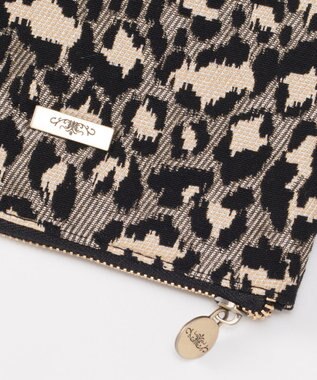 GRACE CONTINENTAL ファブリックフラットポーチ グレー