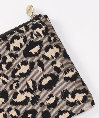 GRACE CONTINENTAL ファブリックフラットポーチ グレー