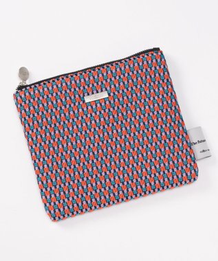 GRACE CONTINENTAL ファブリックフラットポーチ ローズ