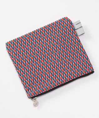 GRACE CONTINENTAL ファブリックフラットポーチ ローズ