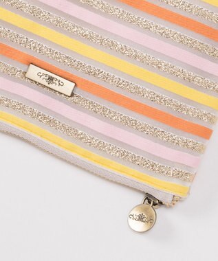 GRACE CONTINENTAL ファブリックフラットポーチ イエロー