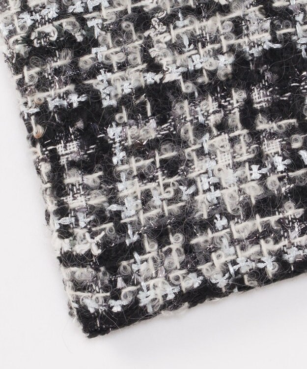 GRACE CONTINENTAL ファブリックフラットポーチ ブラック