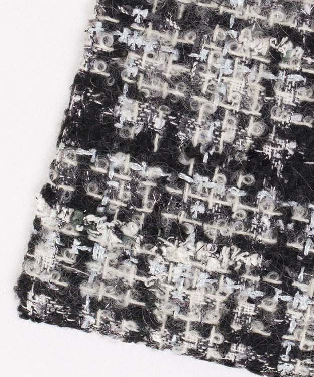 GRACE CONTINENTAL ファブリックフラットポーチ ブラック