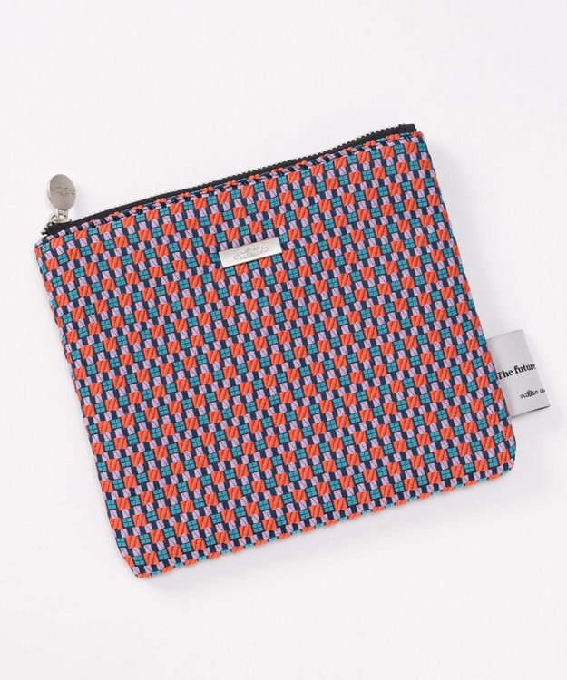 GRACE CONTINENTAL ファブリックフラットポーチ ローズ