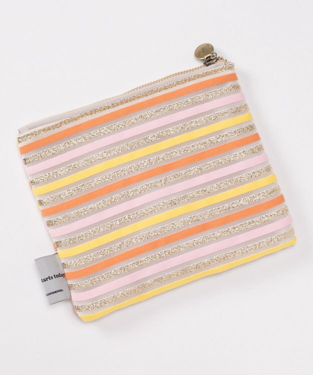 GRACE CONTINENTAL ファブリックフラットポーチ イエロー