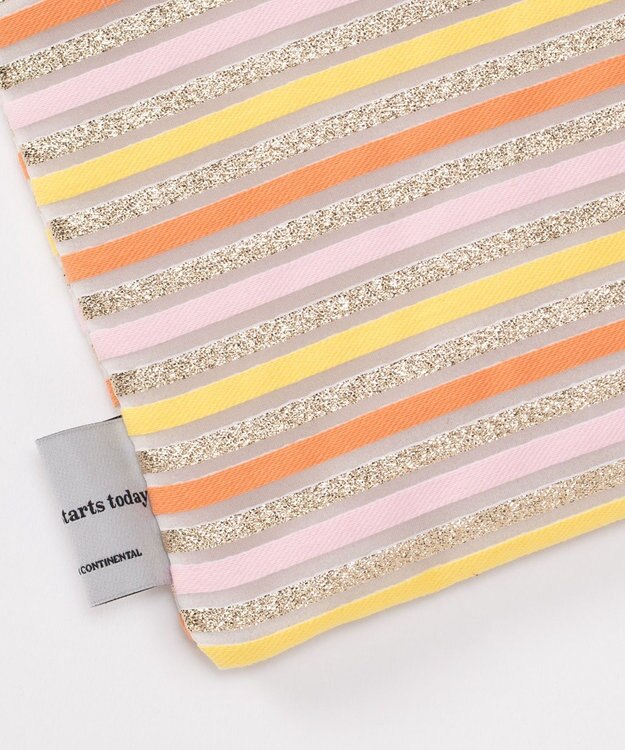 GRACE CONTINENTAL ファブリックフラットポーチ イエロー