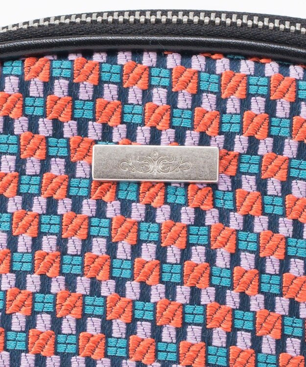 GRACE CONTINENTAL ファブリックシェルポーチ ローズ