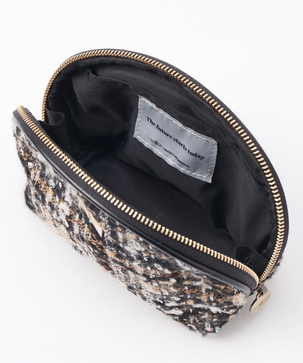 GRACE CONTINENTAL ファブリックシェルポーチ ベージュ