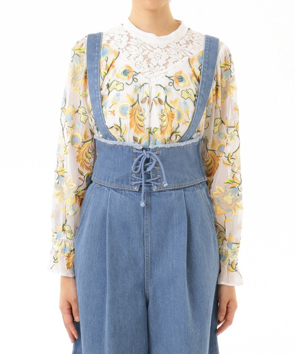 【メーカー包装済】 マルチ刺繍フリルトップ / GRACE CONTINENTAL | GRACE トップス