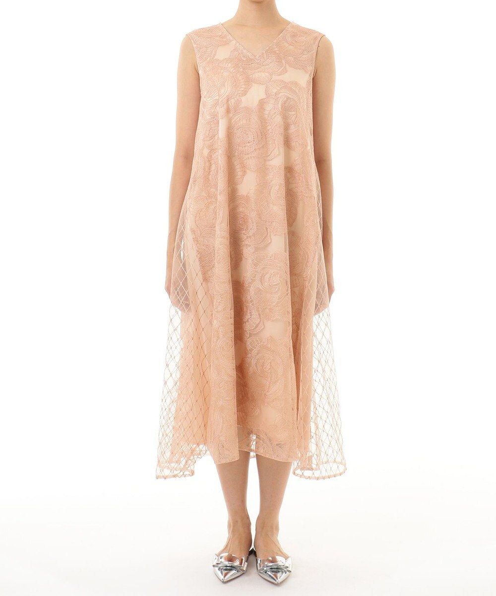 GRACE CONTINENTAL ローズembコンビドレス 