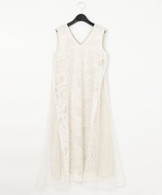 GRACE CONTINENTAL ローズembコンビドレス