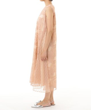 GRACE CONTINENTAL ローズembコンビドレス ピンク