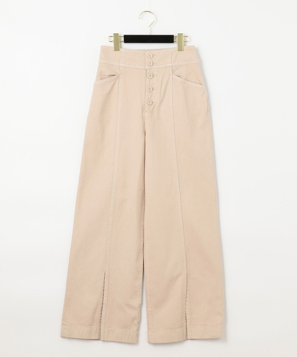 GRACE CONTINENTAL センタースリットデニムパンツ ベージュ