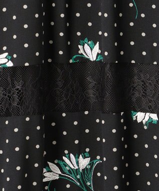 ドットプリントフラワー刺繍ワンピース / GRACE CONTINENTAL | GRACE 