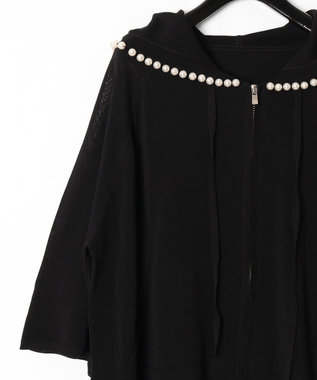 GRACE CONTINENTAL パールニットフーディー ブラック
