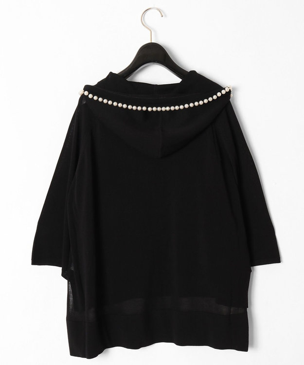 GRACE CONTINENTAL パールニットフーディー ブラック