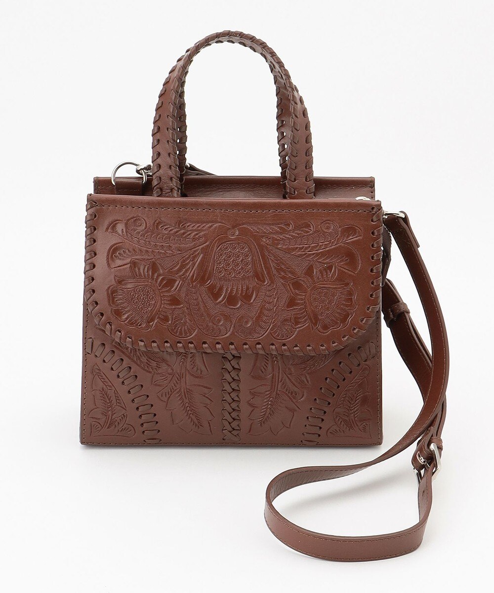 最終値下げ！美品グレースコンチネンタル カービングトライブス ハンドバッグ 本革 Carving Tote Bag / GRACE CONTINENTAL | GRACE CONTINENTAL