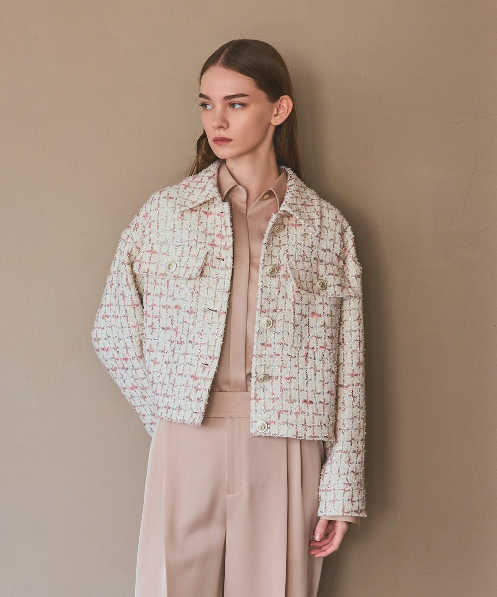 ノーカラーフェイクムートンジャケット / GRACE CONTINENTAL | GRACE