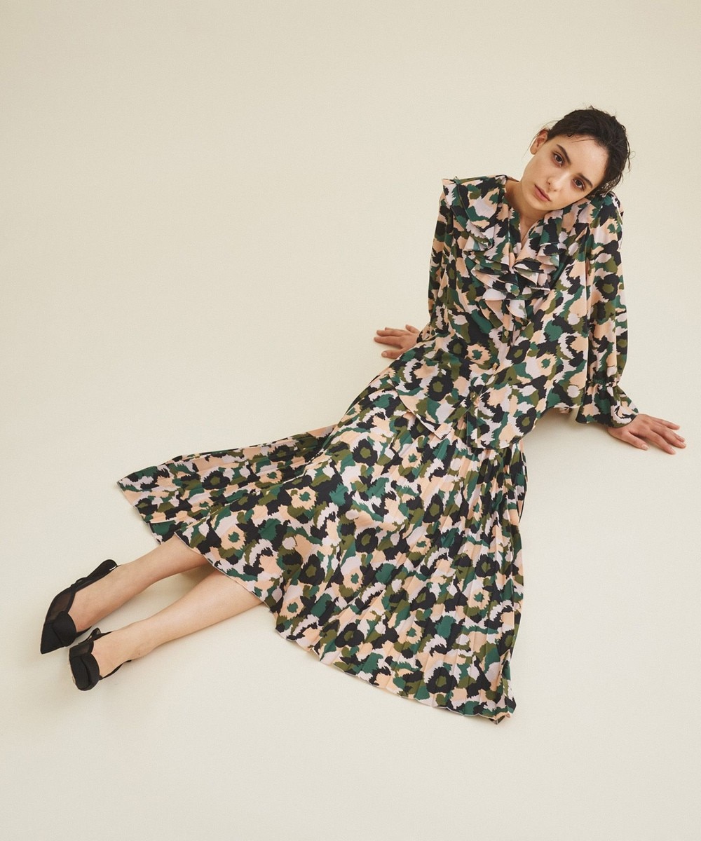 美品✨グレースコンチネンタル マルチ刺繍フリルトップ インド製 マルチ刺繍フリルトップ / GRACE CONTINENTAL | GRACE