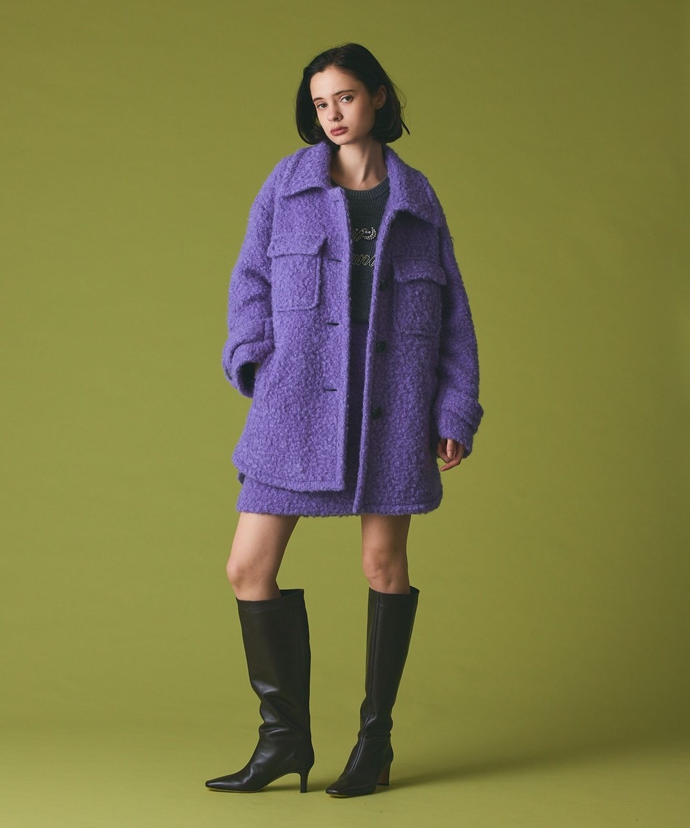 グレースコンチネンタル 薄紫 ロングコート ロングダッフルコート / GRACE CONTINENTAL | GRACE CONTINENTAL