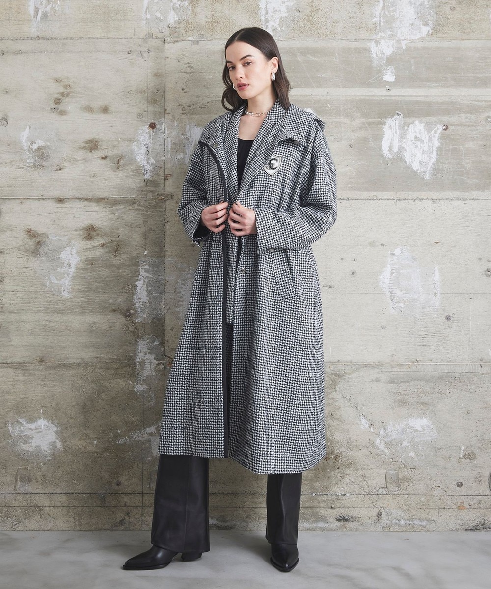 【美品】グレースコンチネンタル Diagram ウール 切り替え 起毛 コート Diagram（ダイアグラム） WOMEN コート GRACE CONTINENTAL