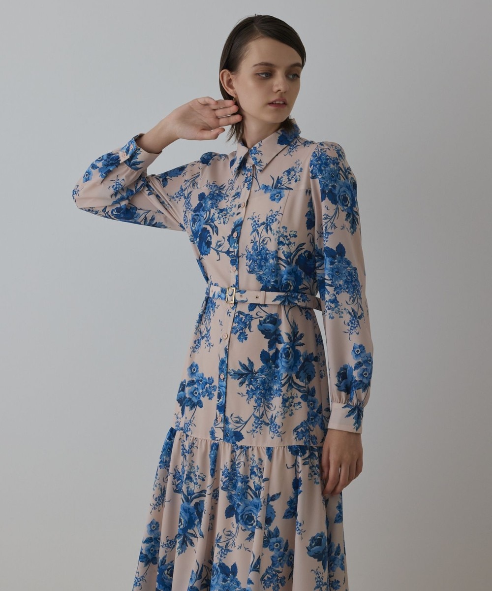 I913 美品 S ダイアグラム ロングワンピース グレー レディース Diagram（ダイアグラム） WOMEN DRESS GRACE CONTINENTAL