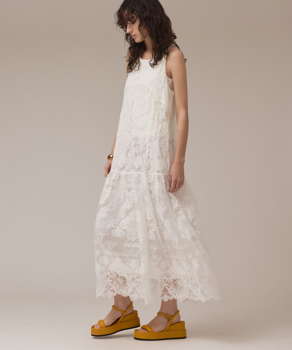 914t*新品 GRACE CLASS グレースコンチネンタル 刺繍ワンピース. ビッグカラー刺繍ワンピース / GRACE CONTINENTAL | GRACE