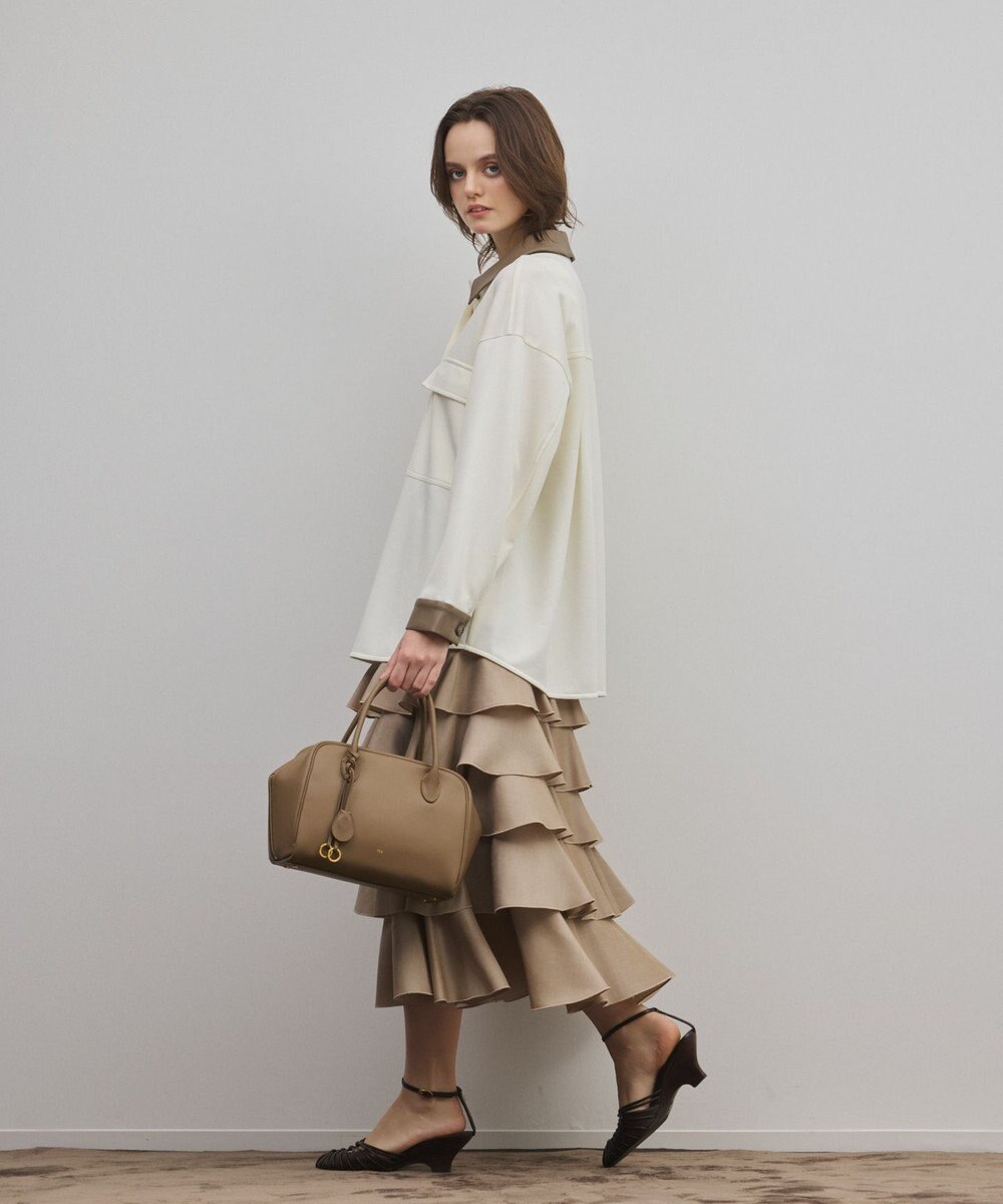 GRACE CONTINENTAL レザーカットシャツ 