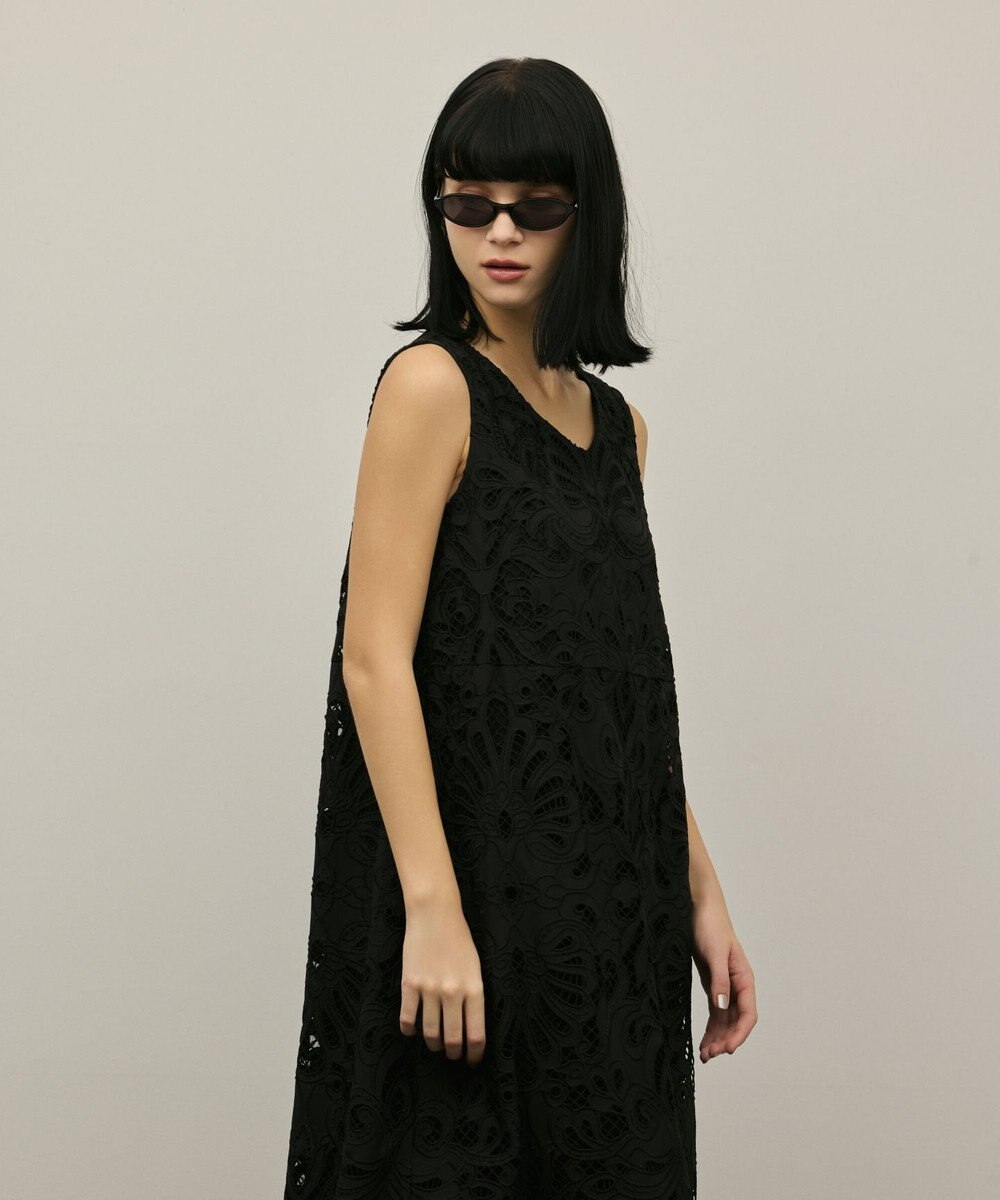GRACE CONTINENTAL フラワーカットワークワンピース 