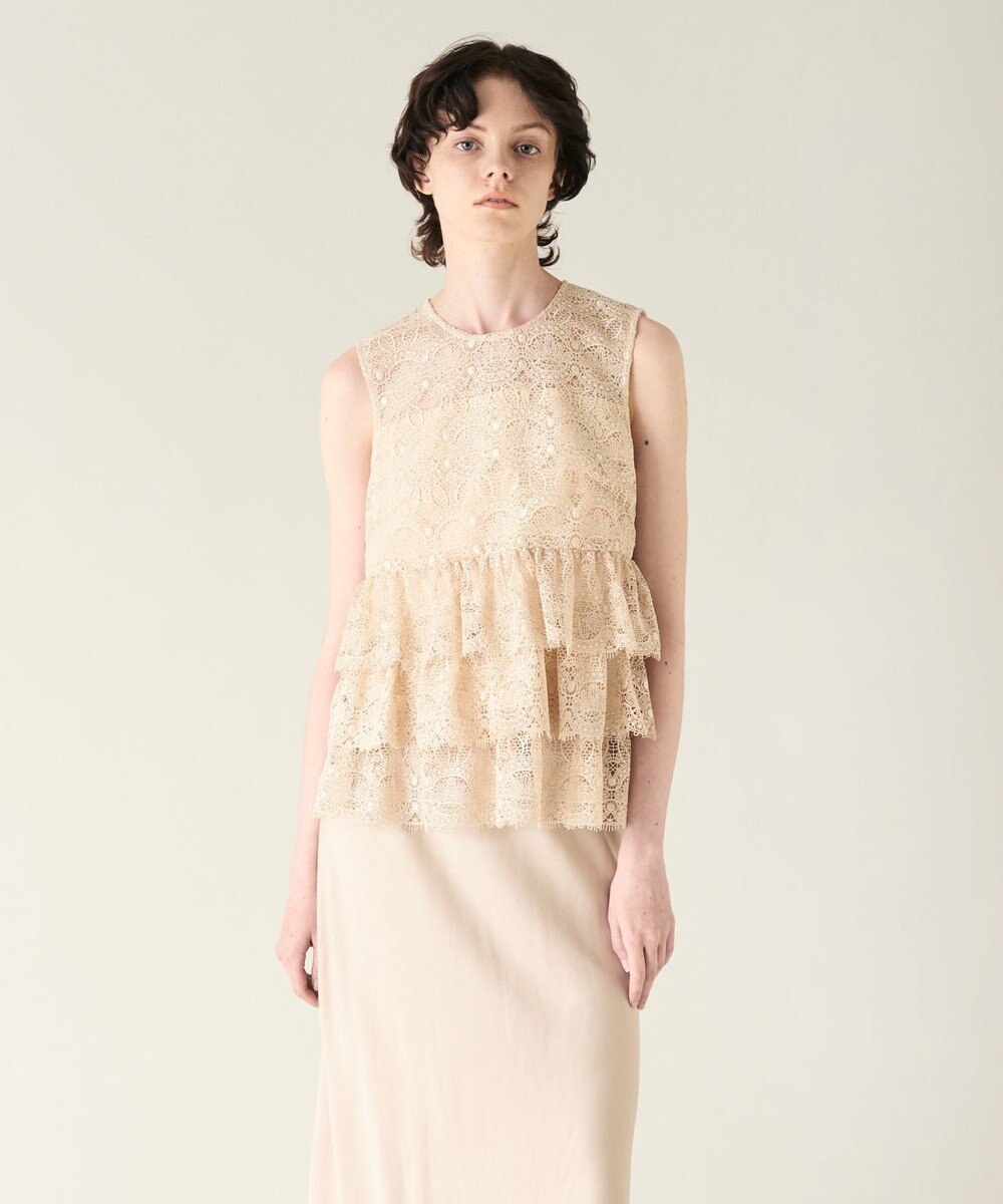 GRACE CONTINENTAL レースギャザートップ