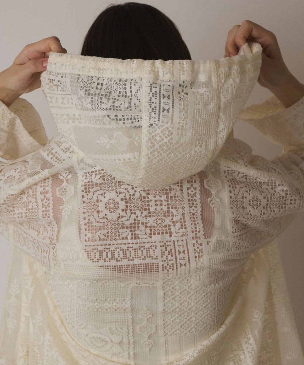 GRACE CONTINENTAL キカレースフード付トップ 