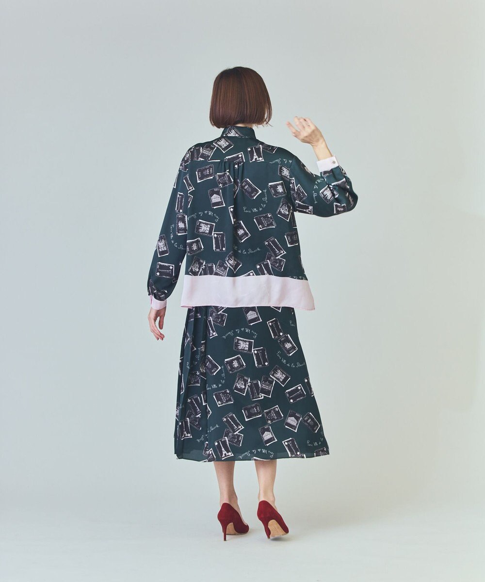 GRACE CONTINENTAL トランププリントラップスカート 