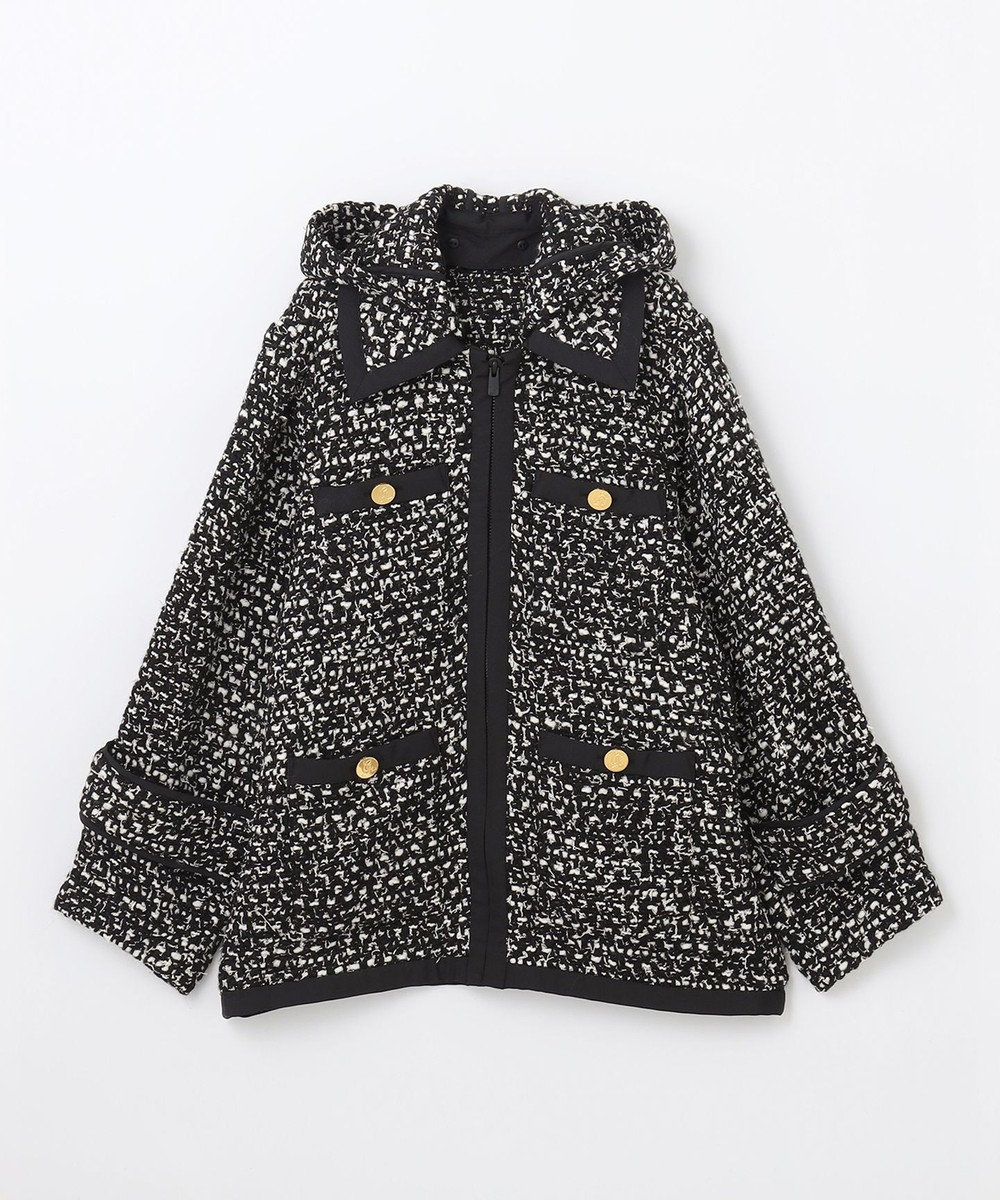 GRACE CONTINENTAL ツイードフーディーコート