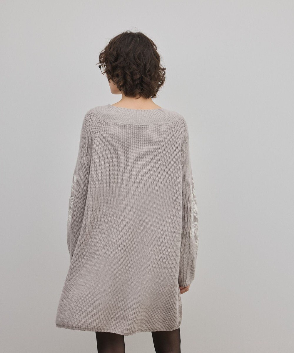 GRACE CONTINENTAL エンブロイダリーニットワンピース 