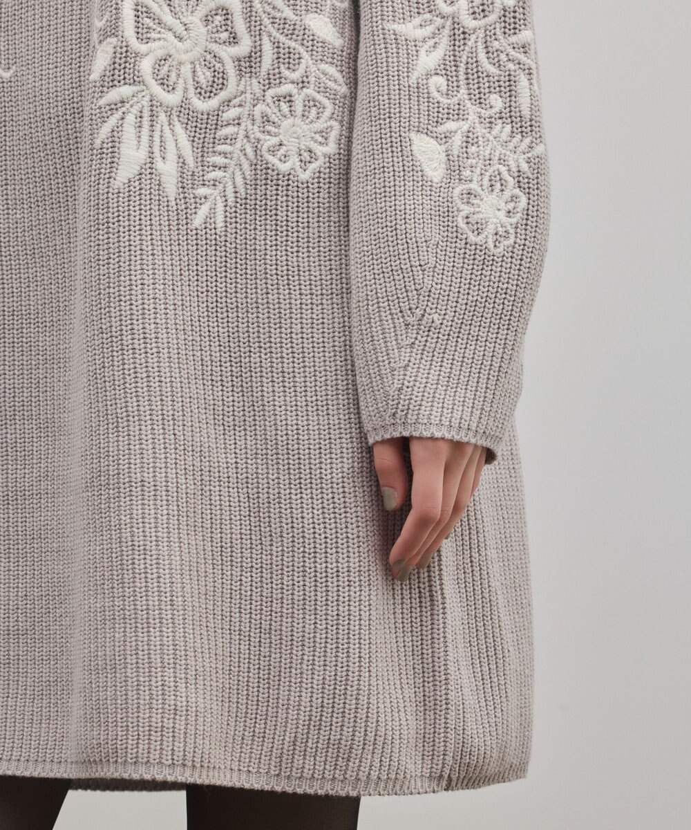 GRACE CONTINENTAL エンブロイダリーニットワンピース 