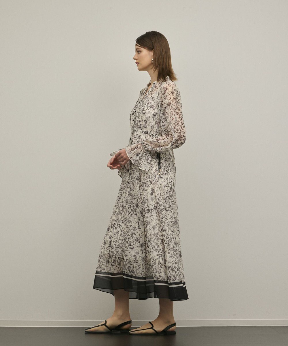 GRACE CONTINENTAL ドロストティアードフレアワンピース 