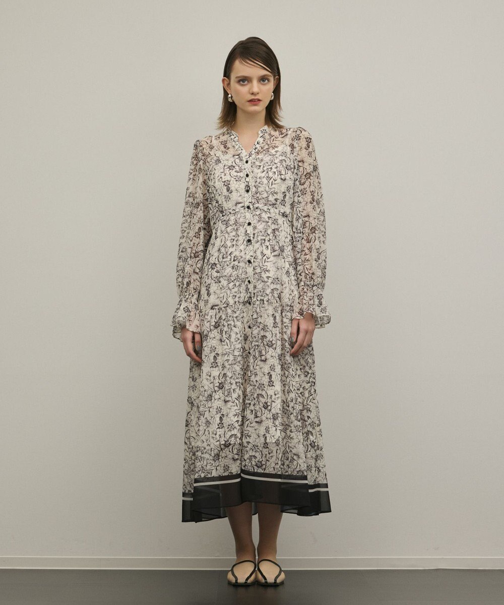 GRACE CONTINENTAL ドロストティアードフレアワンピース 