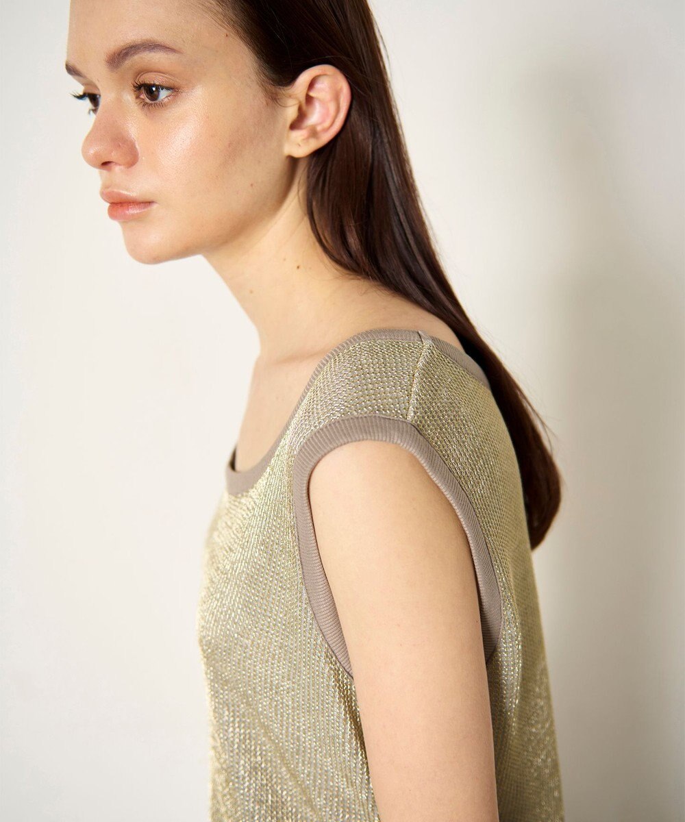 GRACE CONTINENTAL ラメカットトップ 