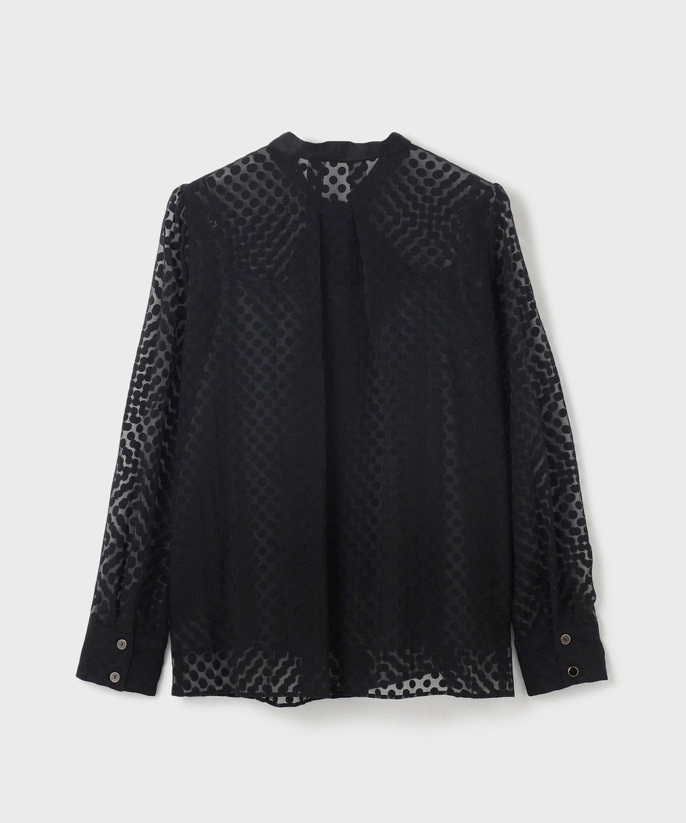 GRACE CONTINENTAL ドットオパールタイ付ブラウス