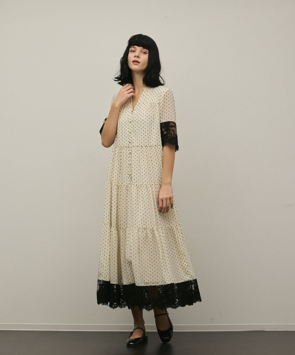 GRACE CONTINENTAL カフタンシフォンワンピース 