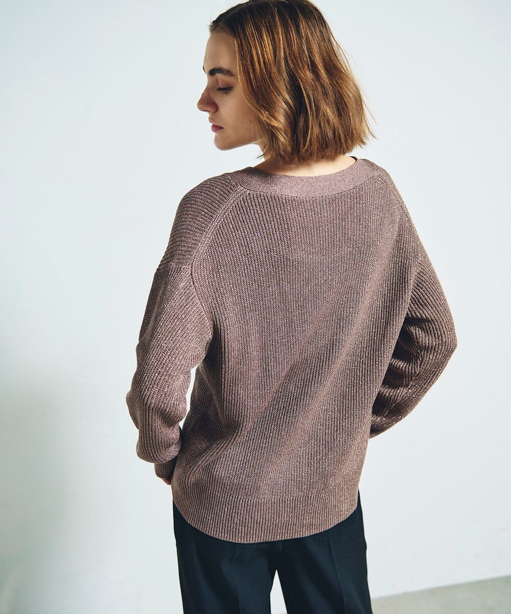 GRACE CONTINENTAL ラメニットカーディガン 