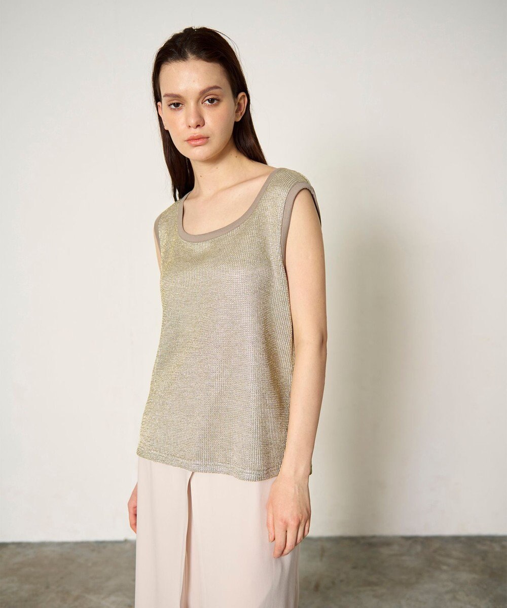 GRACE CONTINENTAL ラメカットトップ 