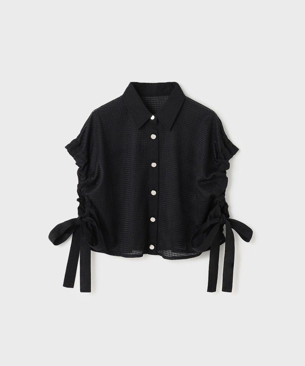 GRACE CONTINENTAL メッシュポンチョシャツ 