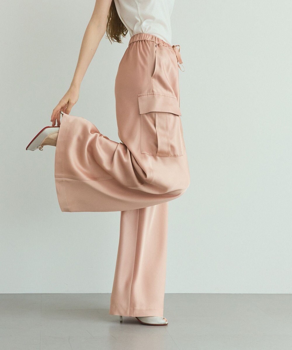 GRACE CONTINENTAL ダブルサテンイージーパンツ