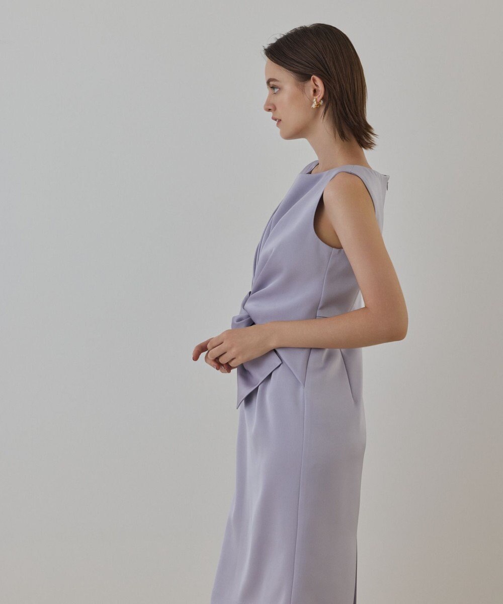 GRACE CONTINENTAL サテンクロスドレープワンピース 