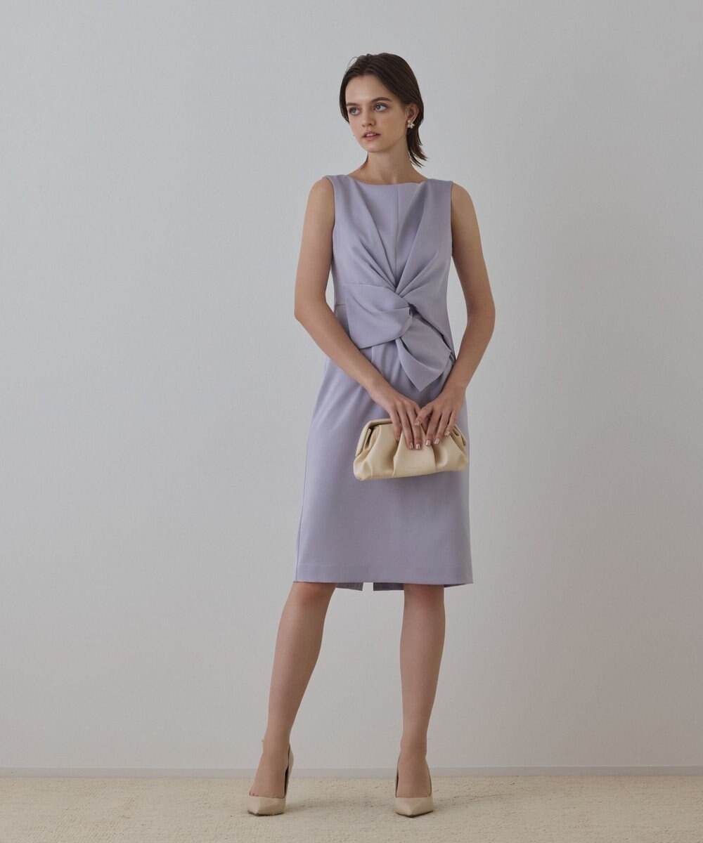 GRACE CONTINENTAL サテンクロスドレープワンピース 