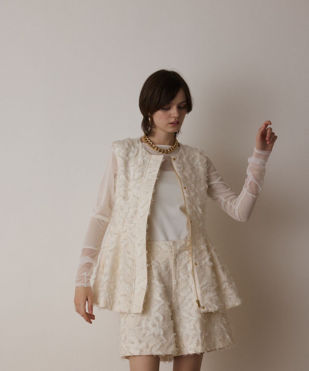 GRACE CONTINENTAL カットジャガードショートパンツ 