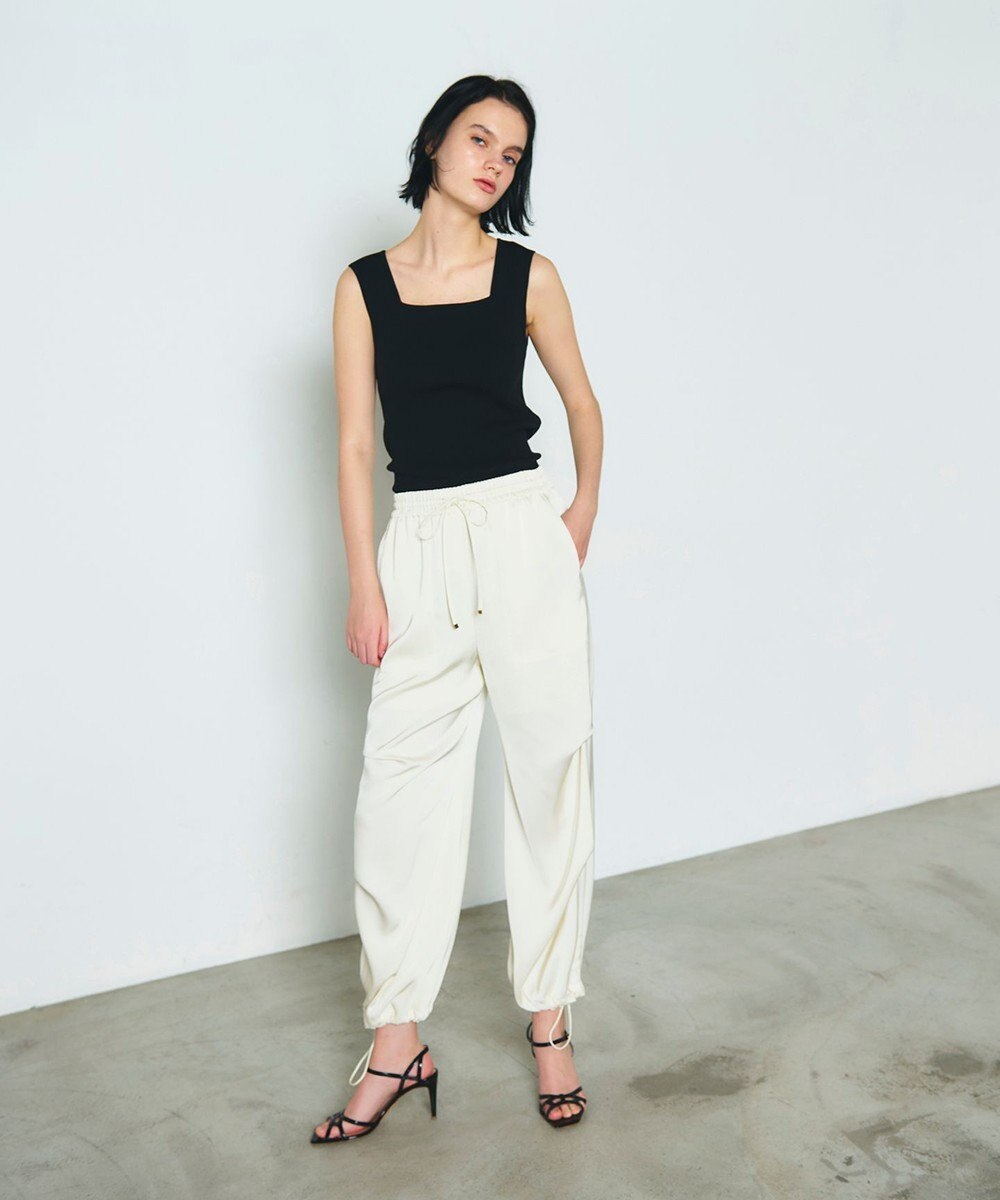 GRACE CONTINENTAL スクエアリブニットトップ