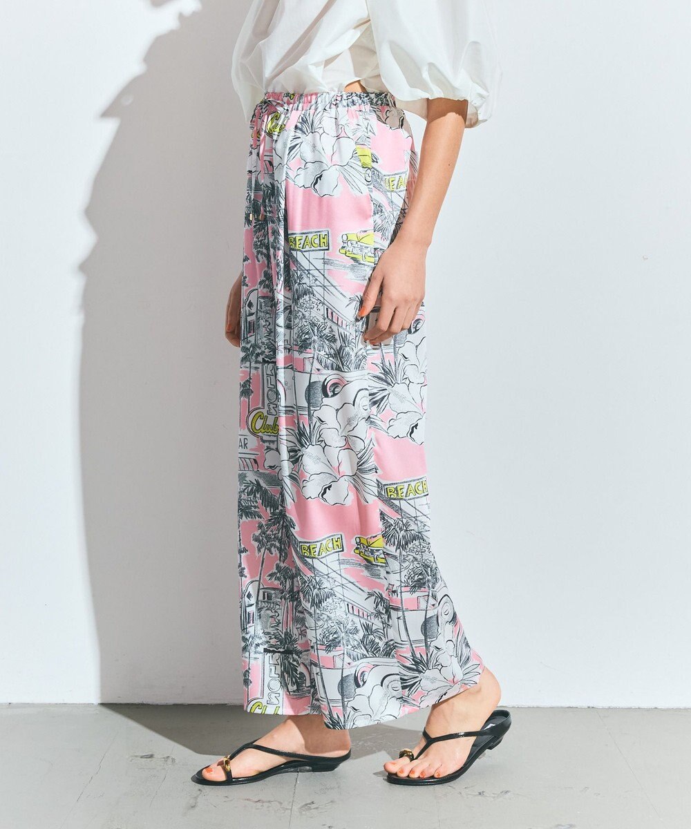 GRACE CONTINENTAL リゾートプリントイージーパンツ 