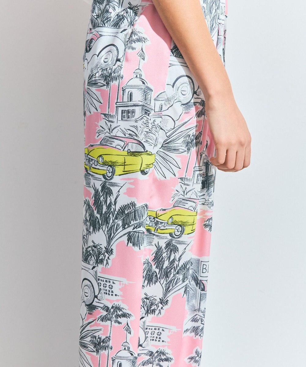 GRACE CONTINENTAL リゾートプリントイージーパンツ 